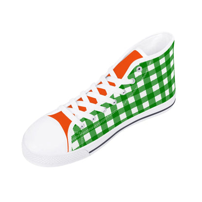 Mens High Top Canvas Shoes - Customized Tongue