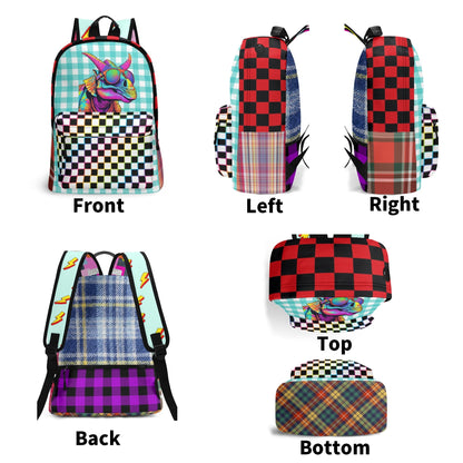 17 Inch Twill (PU) Leather School Backpack