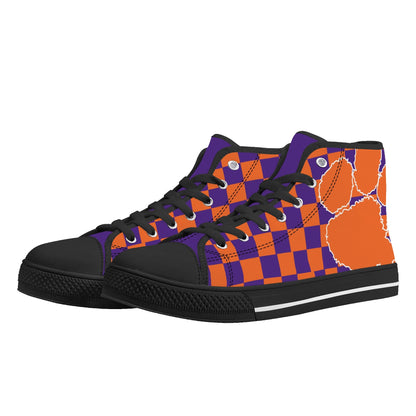 CLEMSON TIGERS - MASSIVE PAW - Mens High Top Canvas Shoes