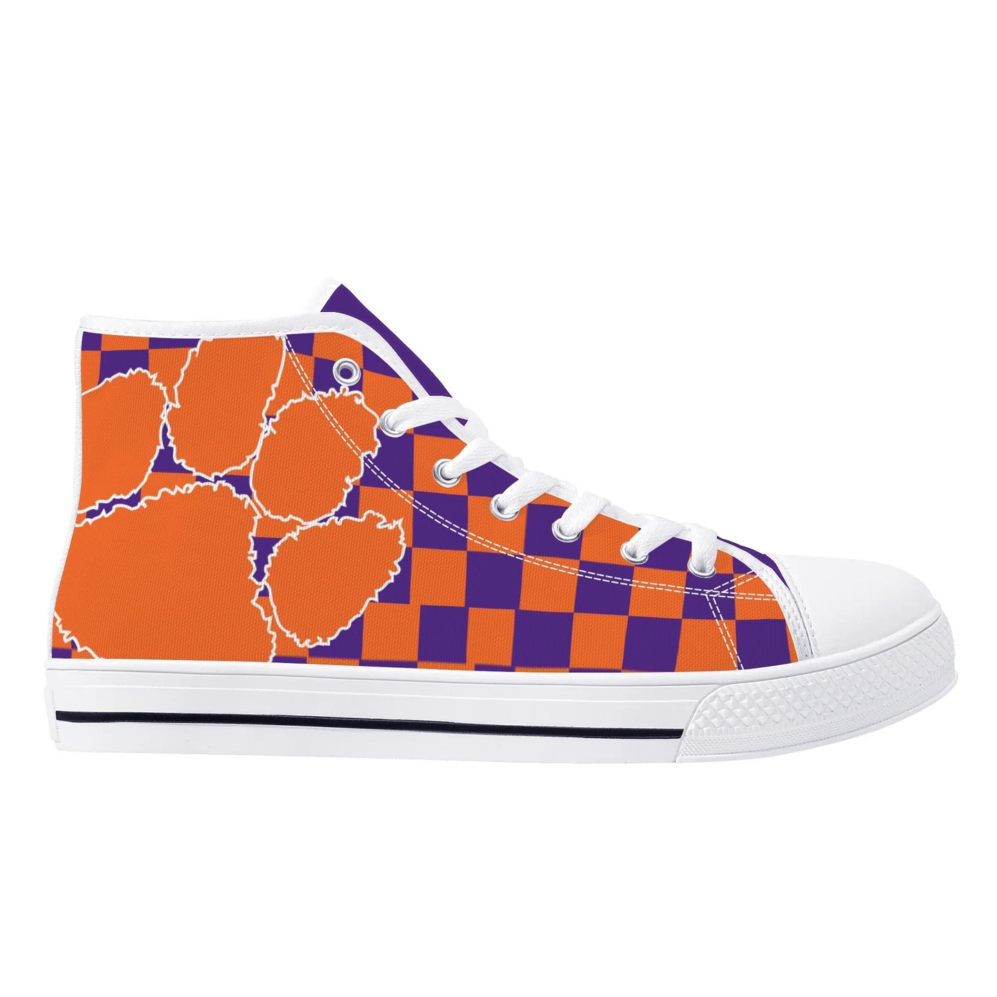 CLEMSON TIGERS - MASSIVE PAW - Mens High Top Canvas Shoes