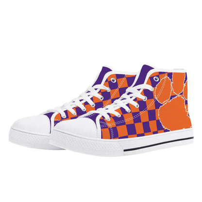 CLEMSON TIGERS - MASSIVE PAW - Mens High Top Canvas Shoes