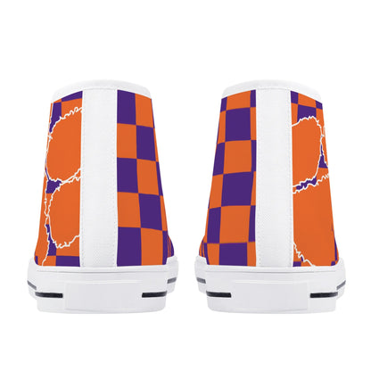 CLEMSON TIGERS - MASSIVE PAW - Mens High Top Canvas Shoes