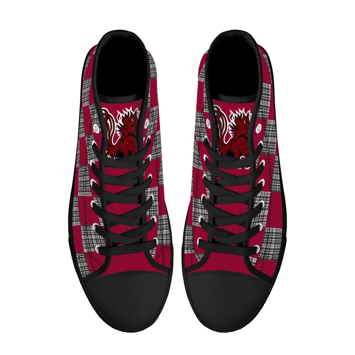 University of South Carolina Gamecocks - Mens High Top Canvas Shoes - Gamecock Logo Tongue