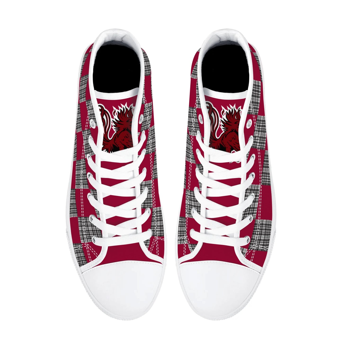 University of South Carolina Gamecocks - Mens High Top Canvas Shoes - Gamecock Logo Tongue