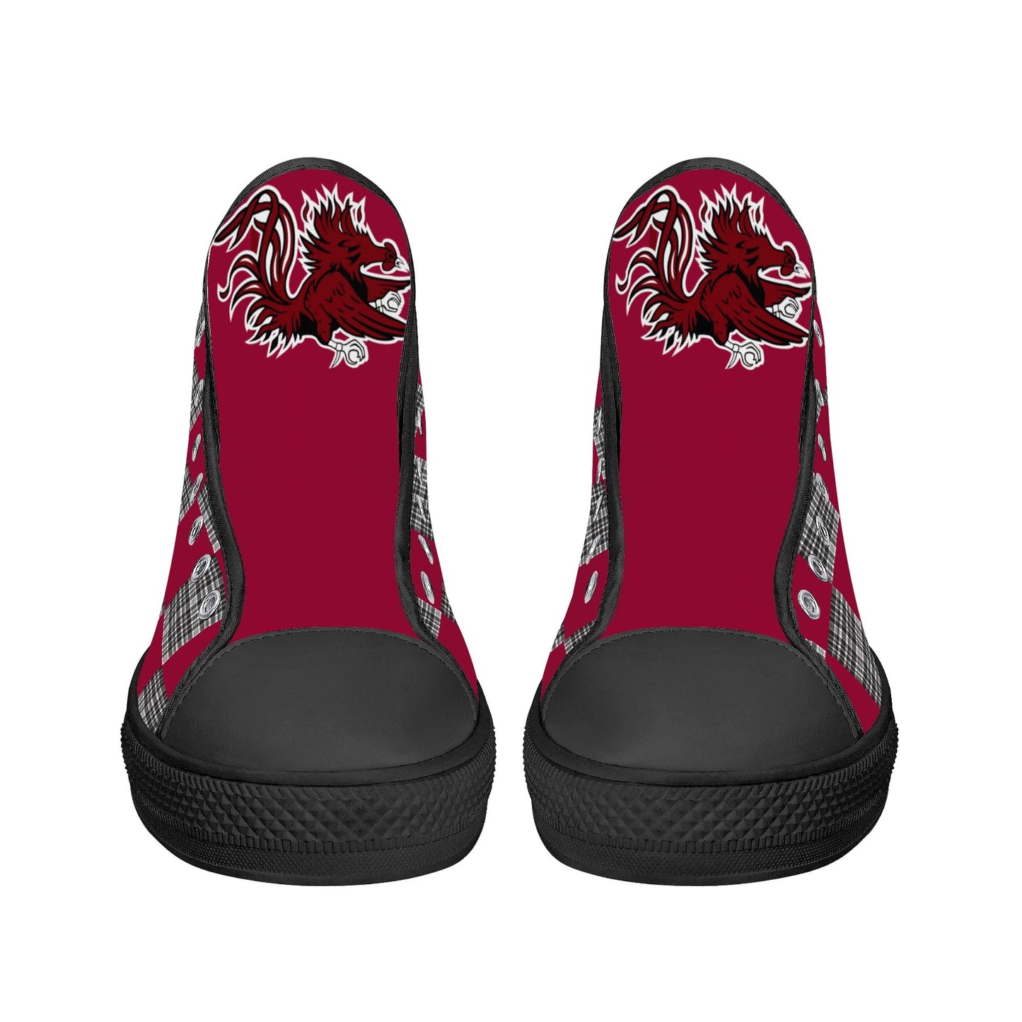 University of South Carolina Gamecocks - Mens High Top Canvas Shoes - Gamecock Logo Tongue