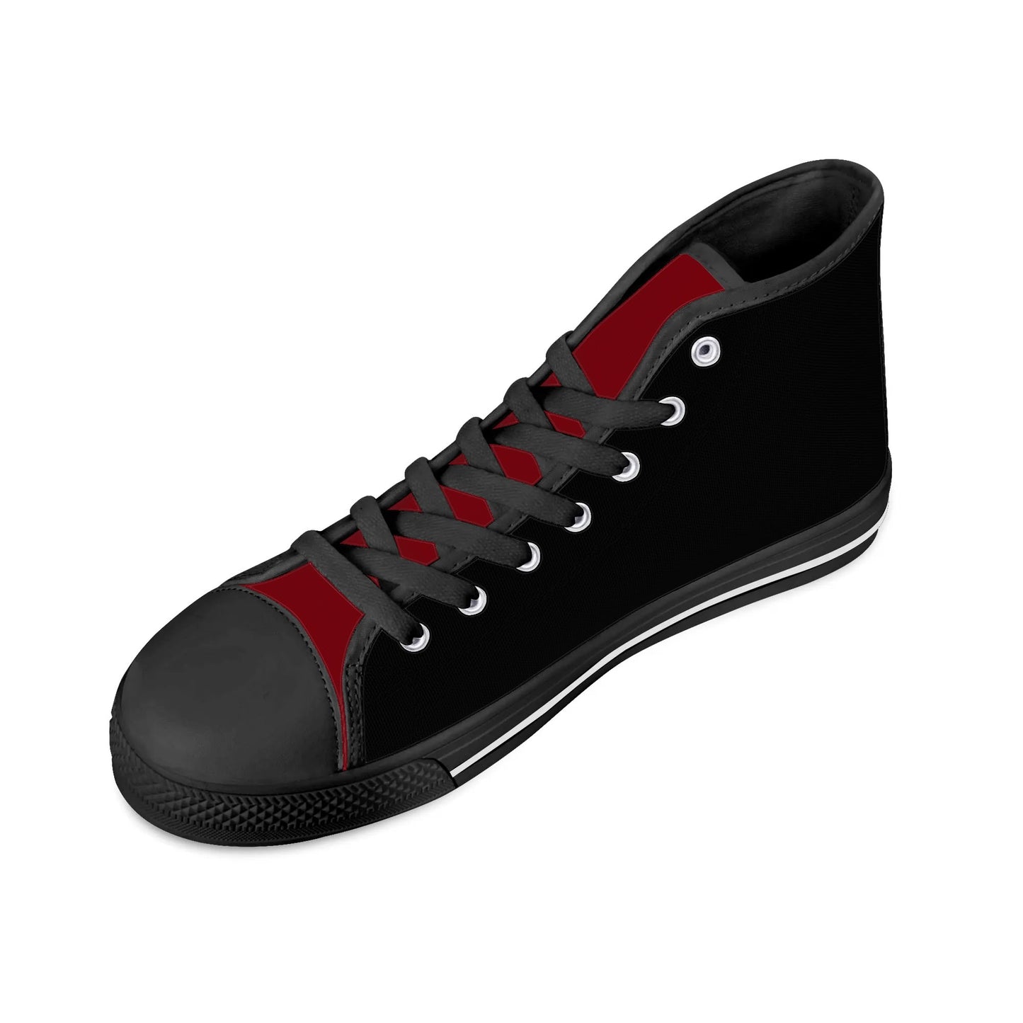 USC Gamecocks - BLACK AND GARNET Mens High Top Canvas Shoes - Gamecock Logo Tongue