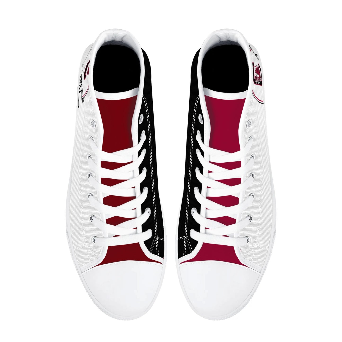 Univeristy of South Carolina Gamecocks - Mens High Top Canvas Shoes - UofSC Helmet Tongue