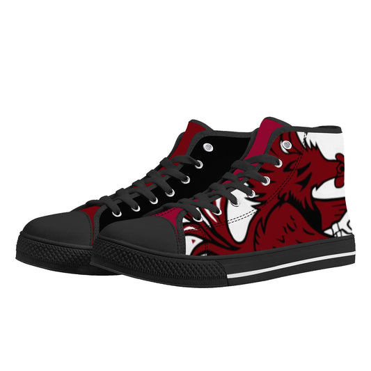 University of South Carolina Gamecocks - Massive Gamecock Logo - Men's High Top Canvas Shoes