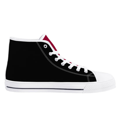 University of South Carolina Gamecocks - Massive Logo / Black - Mens High Top Canvas Shoes - Garnet Tongue