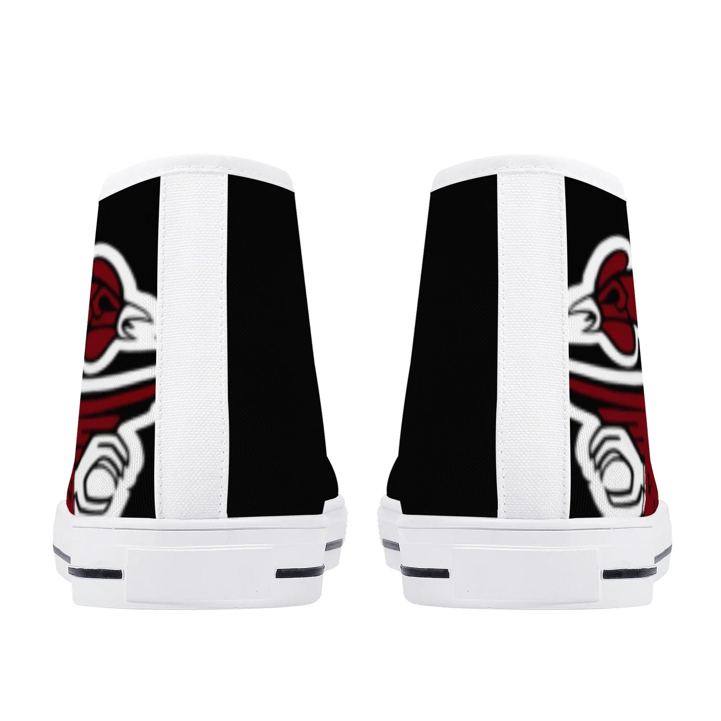 University of South Carolina Gamecocks - Massive Logo / Black - Mens High Top Canvas Shoes - Garnet Tongue