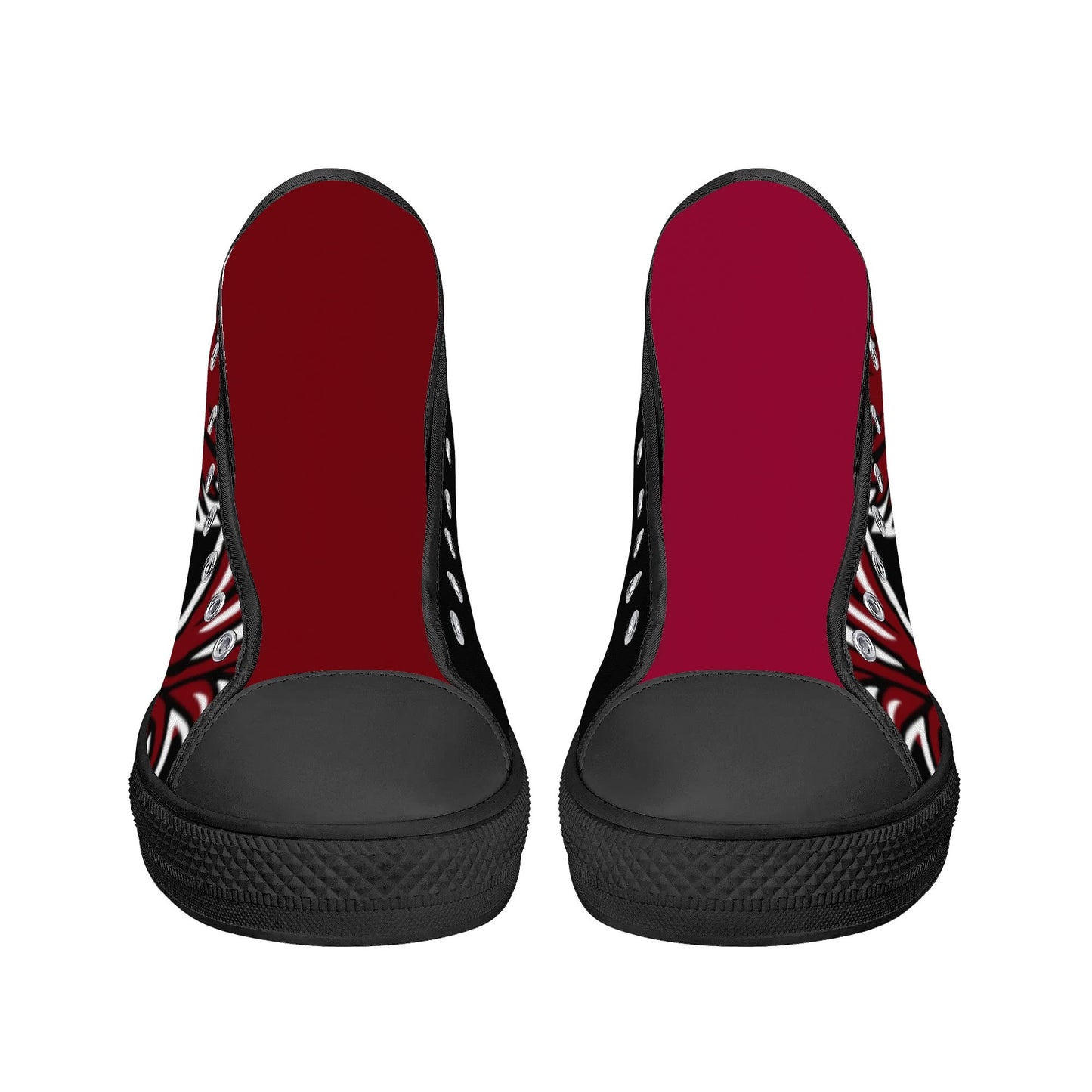 University of South Carolina Gamecocks - Massive Logo / Black - Mens High Top Canvas Shoes - Garnet Tongue