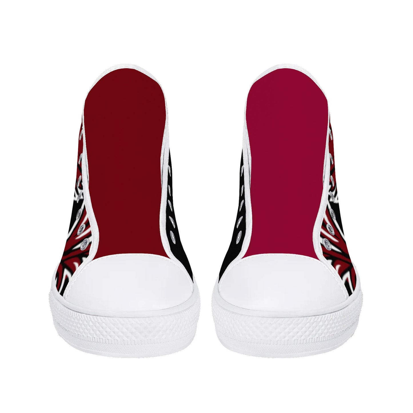 University of South Carolina Gamecocks - Massive Logo / Black - Mens High Top Canvas Shoes - Garnet Tongue