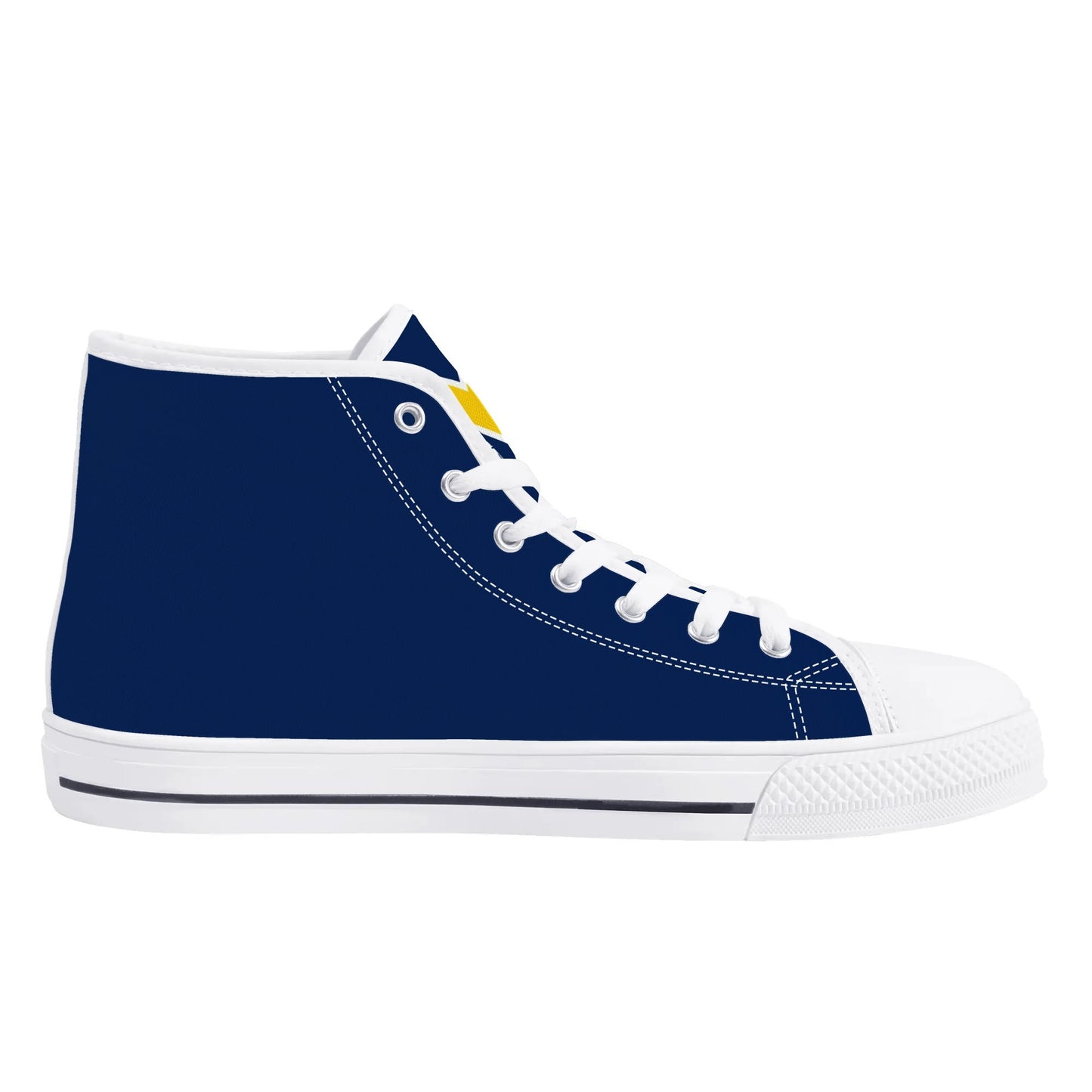 West Virginia Mountaineers - Mens High Top Canvas Shoes - WV LogoTongue