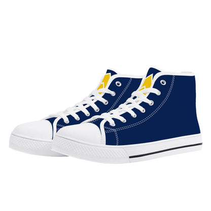 West Virginia Mountaineers - Mens High Top Canvas Shoes - WV LogoTongue