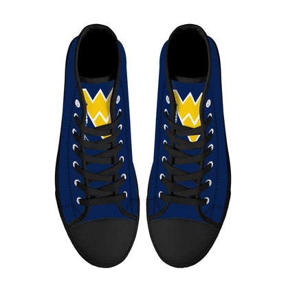 West Virginia Mountaineers - Mens High Top Canvas Shoes - WV LogoTongue