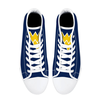 West Virginia Mountaineers - Mens High Top Canvas Shoes - WV LogoTongue