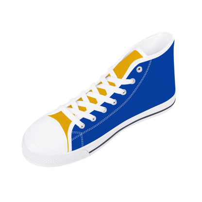 PITTS PANTHERS - Mens High Top Canvas Shoes -YELLOW GOLD Tongue