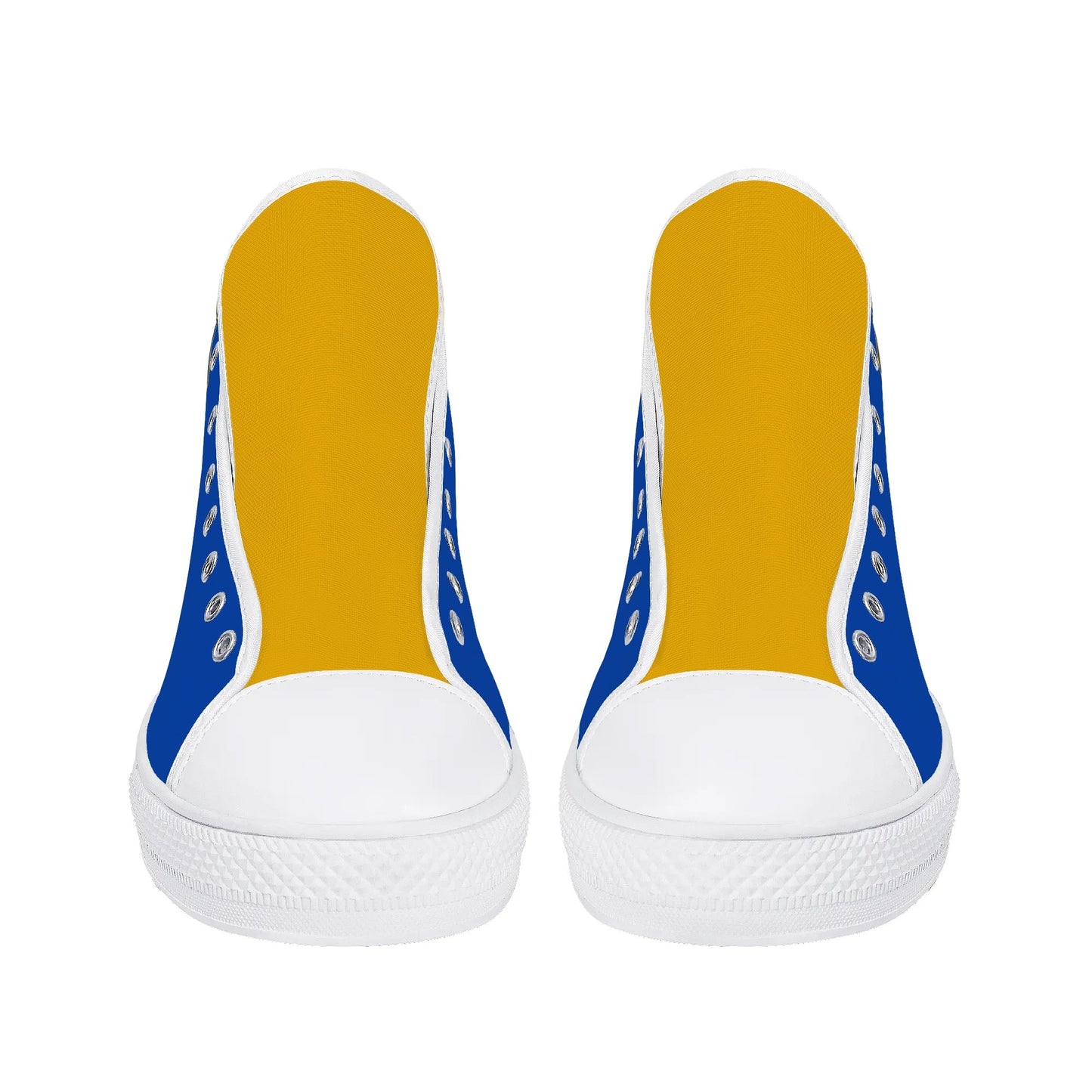 PITTS PANTHERS - Mens High Top Canvas Shoes -YELLOW GOLD Tongue