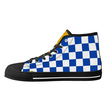 PITTS PANTHERS CHECKERED PATTERN - Mens High Top Canvas Shoes