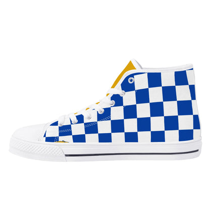 PITTS PANTHERS CHECKERED PATTERN - Mens High Top Canvas Shoes