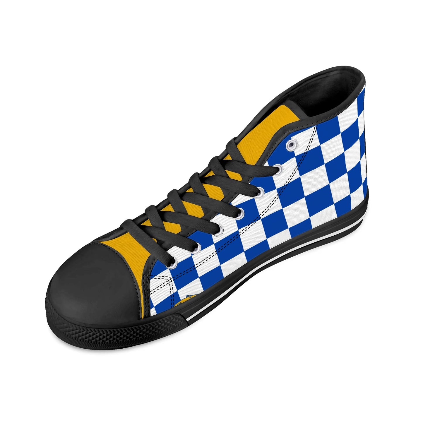 PITTS PANTHERS CHECKERED PATTERN - Mens High Top Canvas Shoes