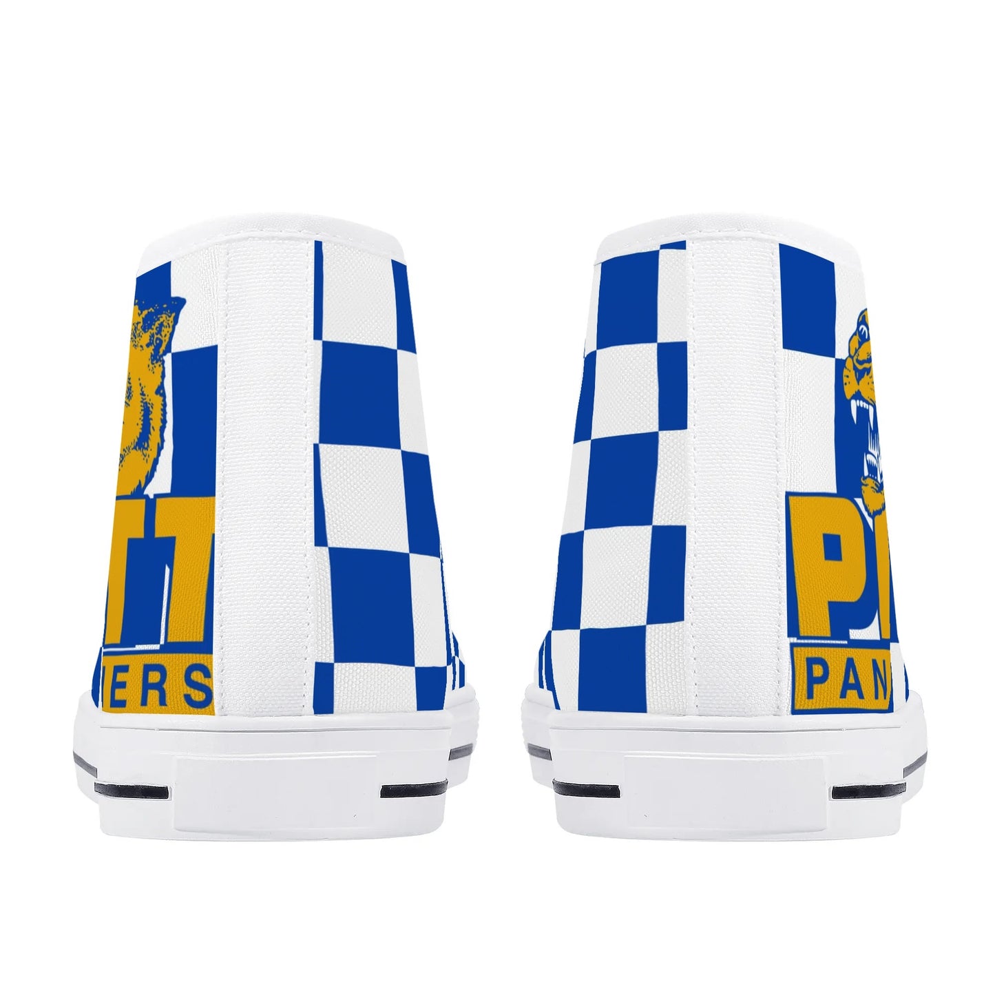 PITTS PANTHERS CHECKERED PATTERN - Mens High Top Canvas Shoes