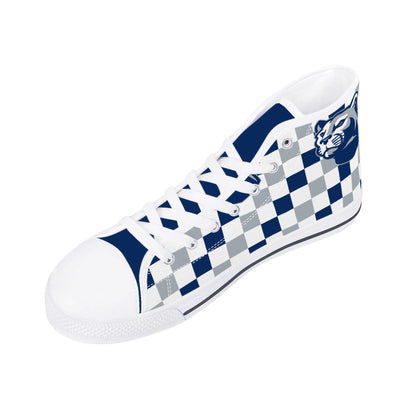 PENN STATE NITTANY LIONS- CHECKERED PATTERN  - Mens High Top Canvas Shoes