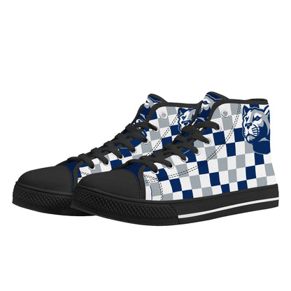 Penn State CHECKERED- Mens High Top Canvas Shoes