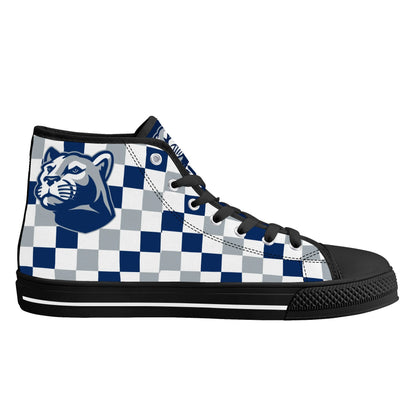 Penn State CHECKERED- Mens High Top Canvas Shoes