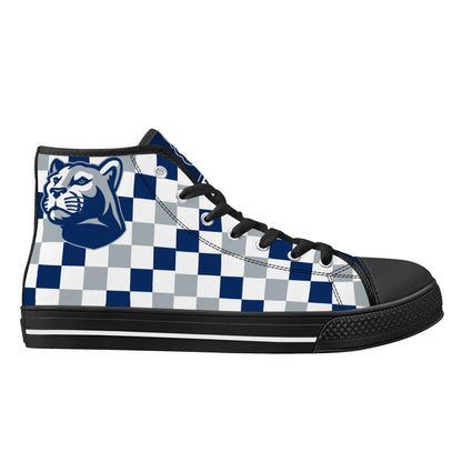 Penn State CHECKERED- Mens High Top Canvas Shoes