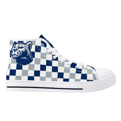 Penn State CHECKERED- Mens High Top Canvas Shoes