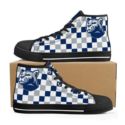 Penn State CHECKERED- Mens High Top Canvas Shoes