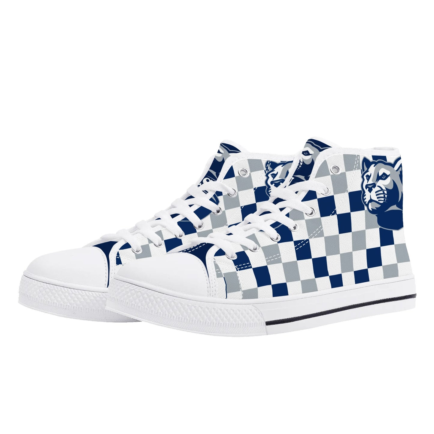 Penn State CHECKERED- Mens High Top Canvas Shoes