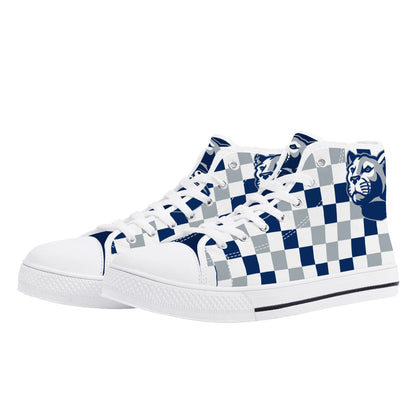 Penn State CHECKERED- Mens High Top Canvas Shoes