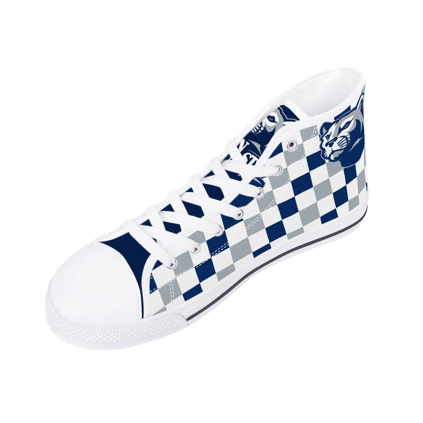 Penn State CHECKERED- Mens High Top Canvas Shoes