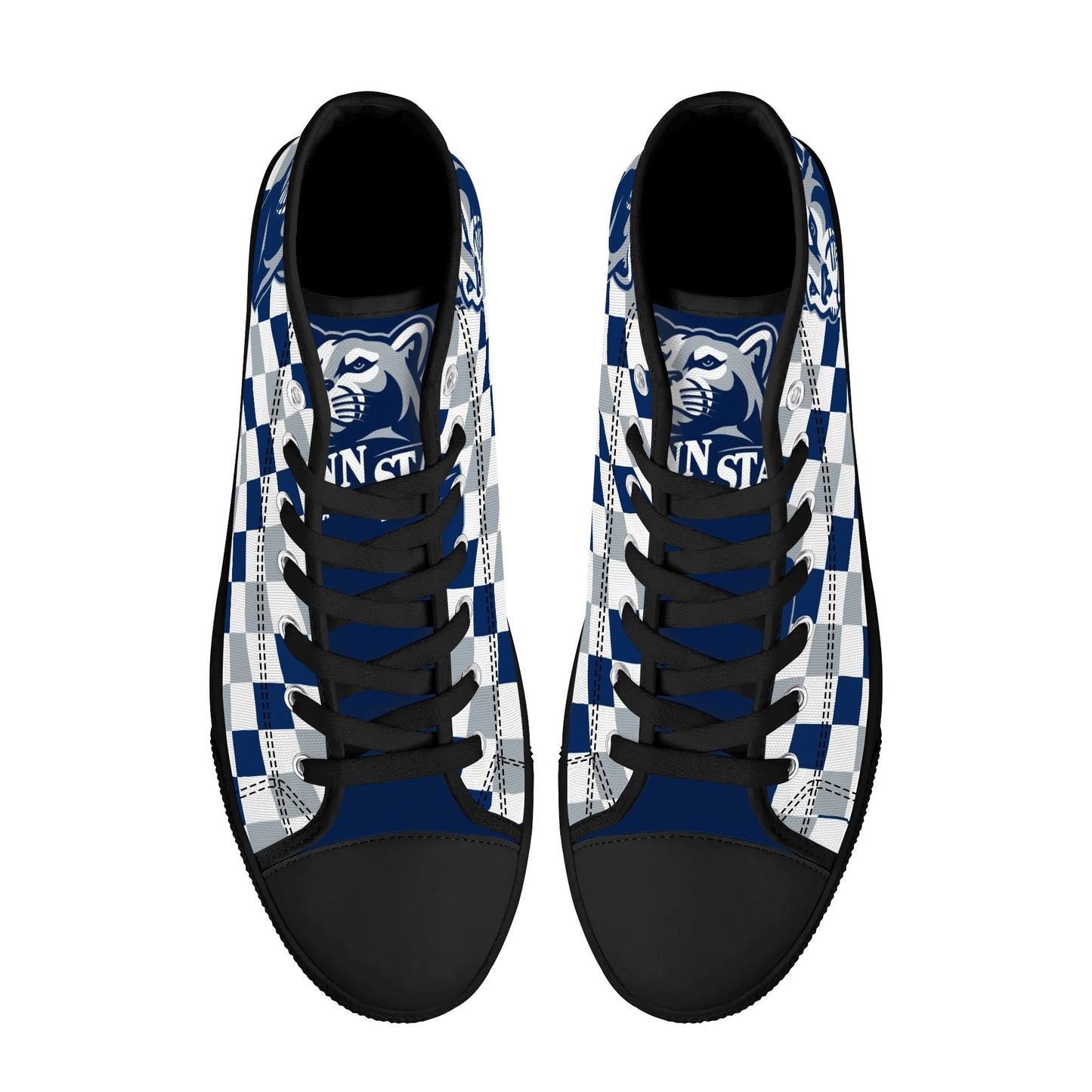 Penn State CHECKERED- Mens High Top Canvas Shoes