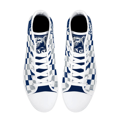 Penn State CHECKERED- Mens High Top Canvas Shoes