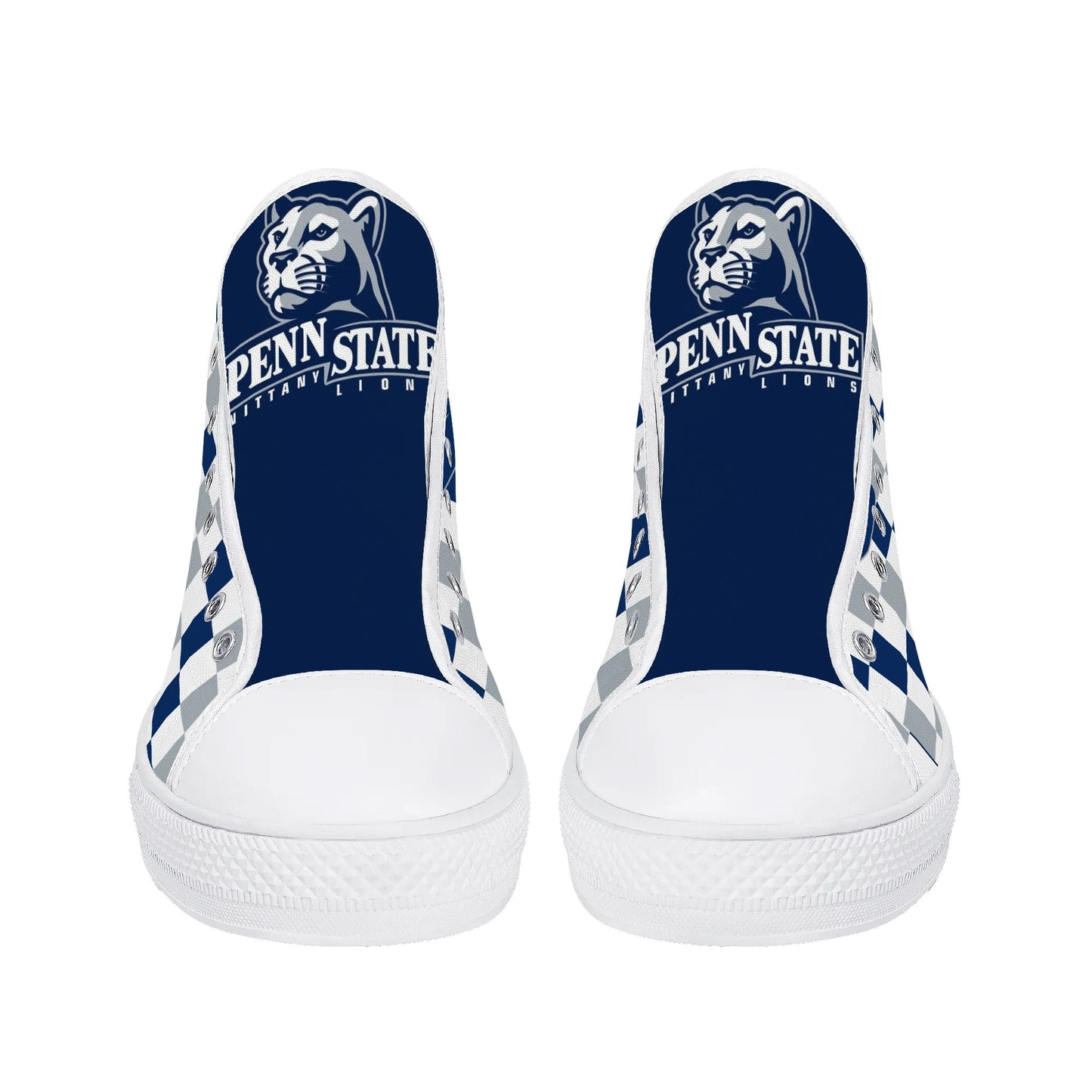 Penn State CHECKERED- Mens High Top Canvas Shoes