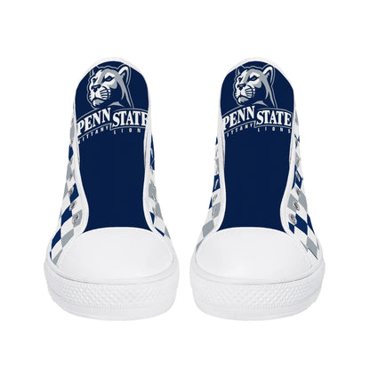 Penn State CHECKERED- Mens High Top Canvas Shoes