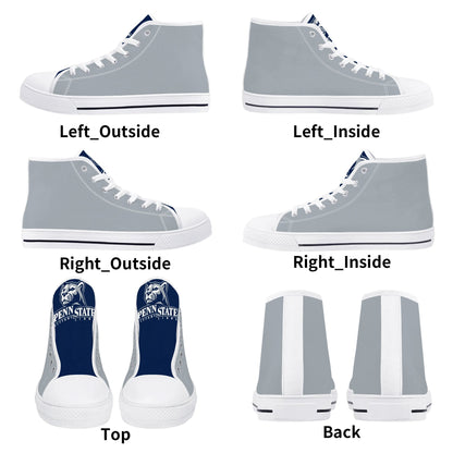 Penn State - Mens High Top Canvas Shoes - Gray