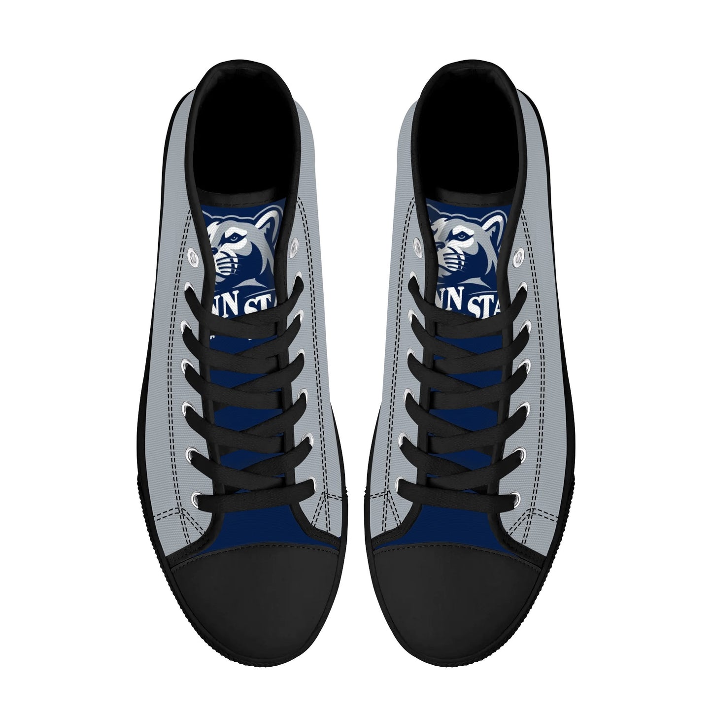 Penn State - Mens High Top Canvas Shoes - Gray