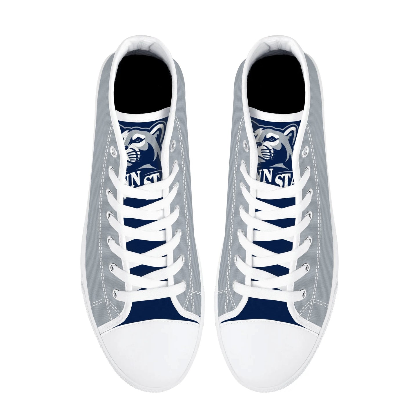 Penn State - Mens High Top Canvas Shoes - Gray