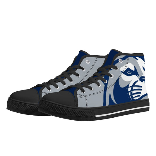 Penns State Nittany Lion - Massive Logo - Mens High Top Canvas Shoes -  Penn State Blue Tongue