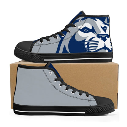 Penns State Nittany Lion - Massive Logo - Mens High Top Canvas Shoes -  Penn State Blue Tongue