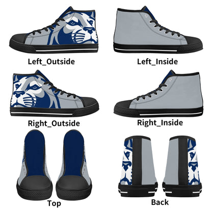 Penns State Nittany Lion - Massive Logo - Mens High Top Canvas Shoes -  Penn State Blue Tongue