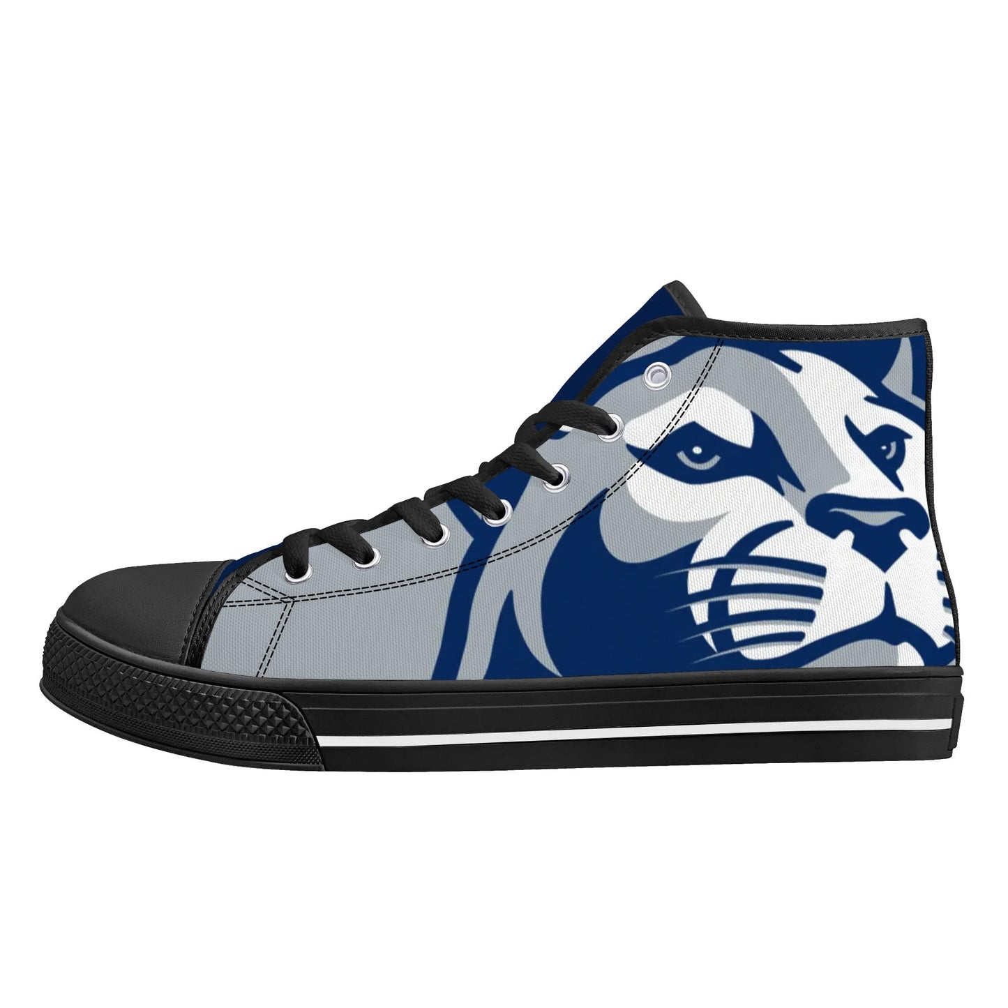 Penns State Nittany Lion - Massive Logo - Mens High Top Canvas Shoes -  Penn State Blue Tongue