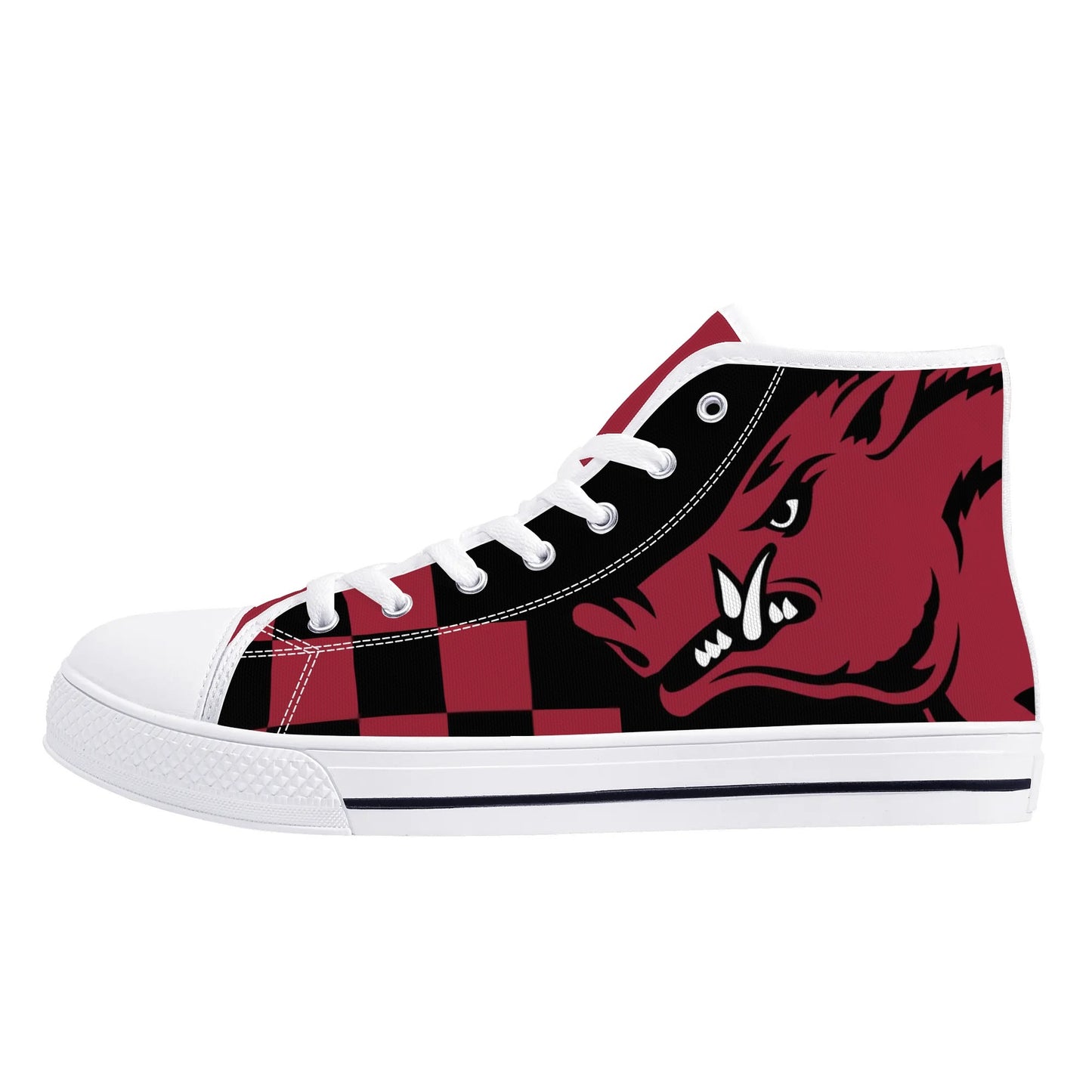 ARKANSAS RAZORBACKS - MASSIVE LOGO - Mens High Top Canvas Shoes