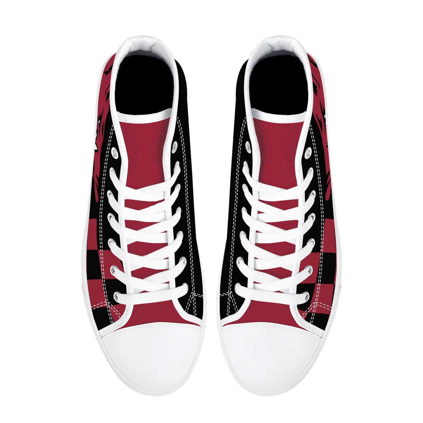 ARKANSAS RAZORBACKS - MASSIVE LOGO - Mens High Top Canvas Shoes