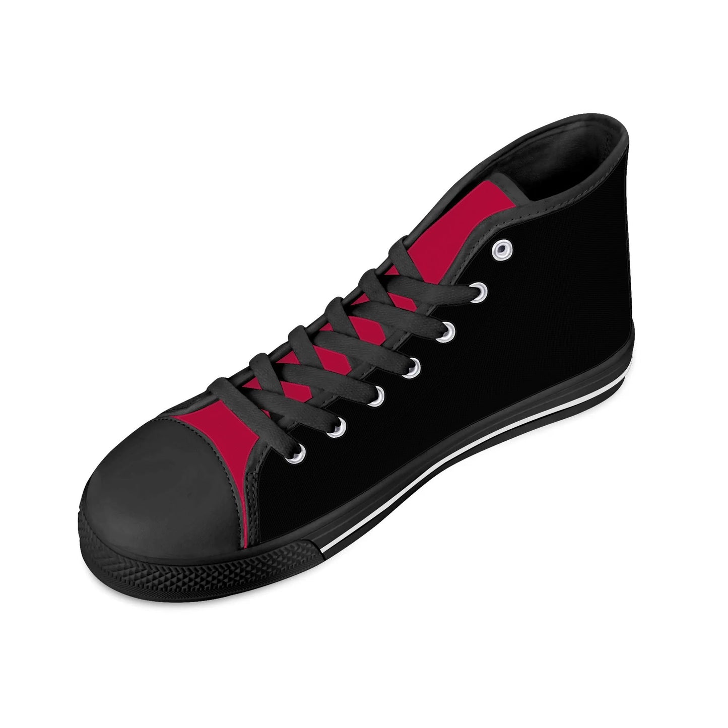 Arkansas Razorbacks LOGO ON SIDE - Mens High Top Canvas Shoes - Red Tongue