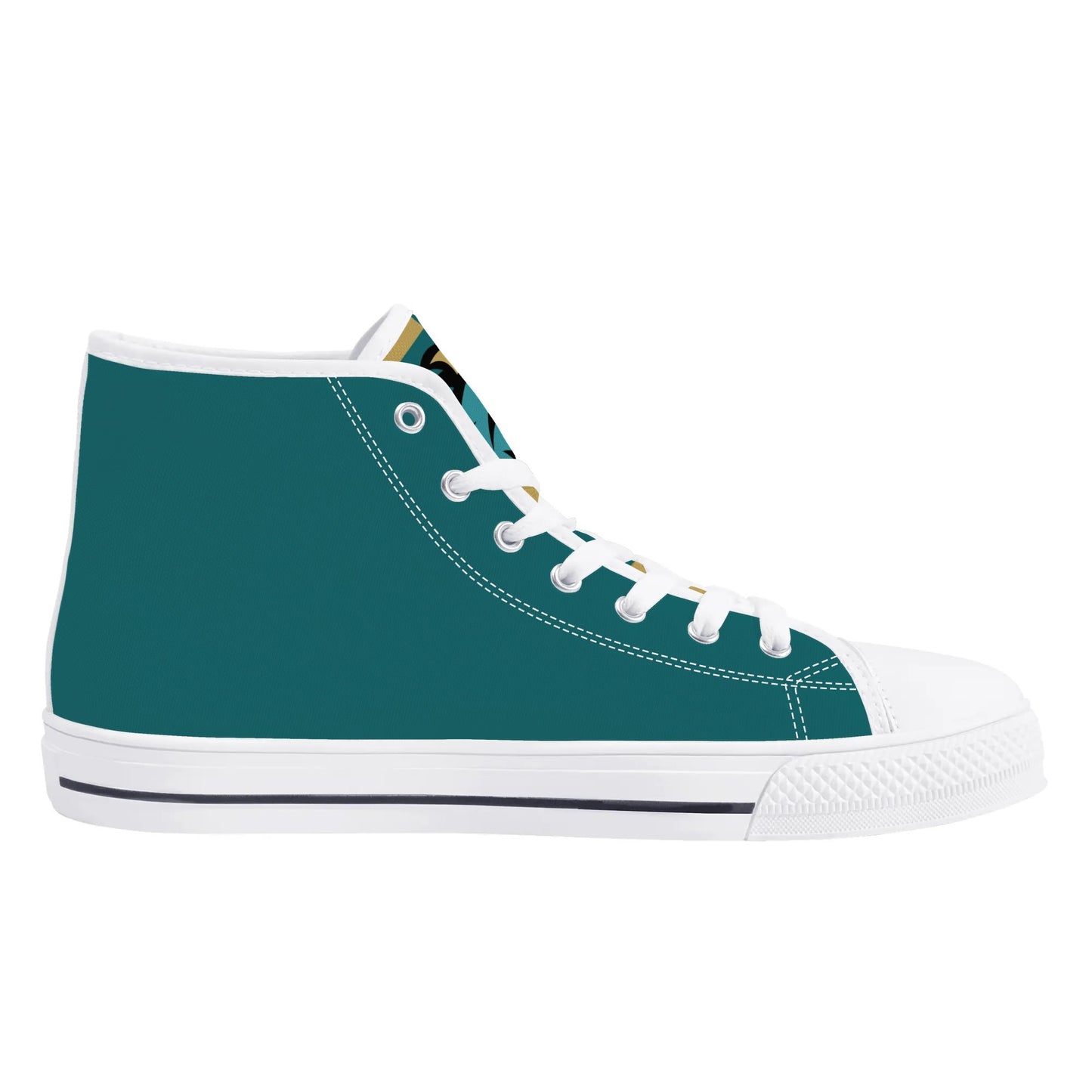 Coastal Carolina Chanticleers - Mens High Top Canvas Shoes - Checkered Tongue